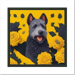 Рumi dog. Style vector (yellow version 2 pumi dog) Posters and Art